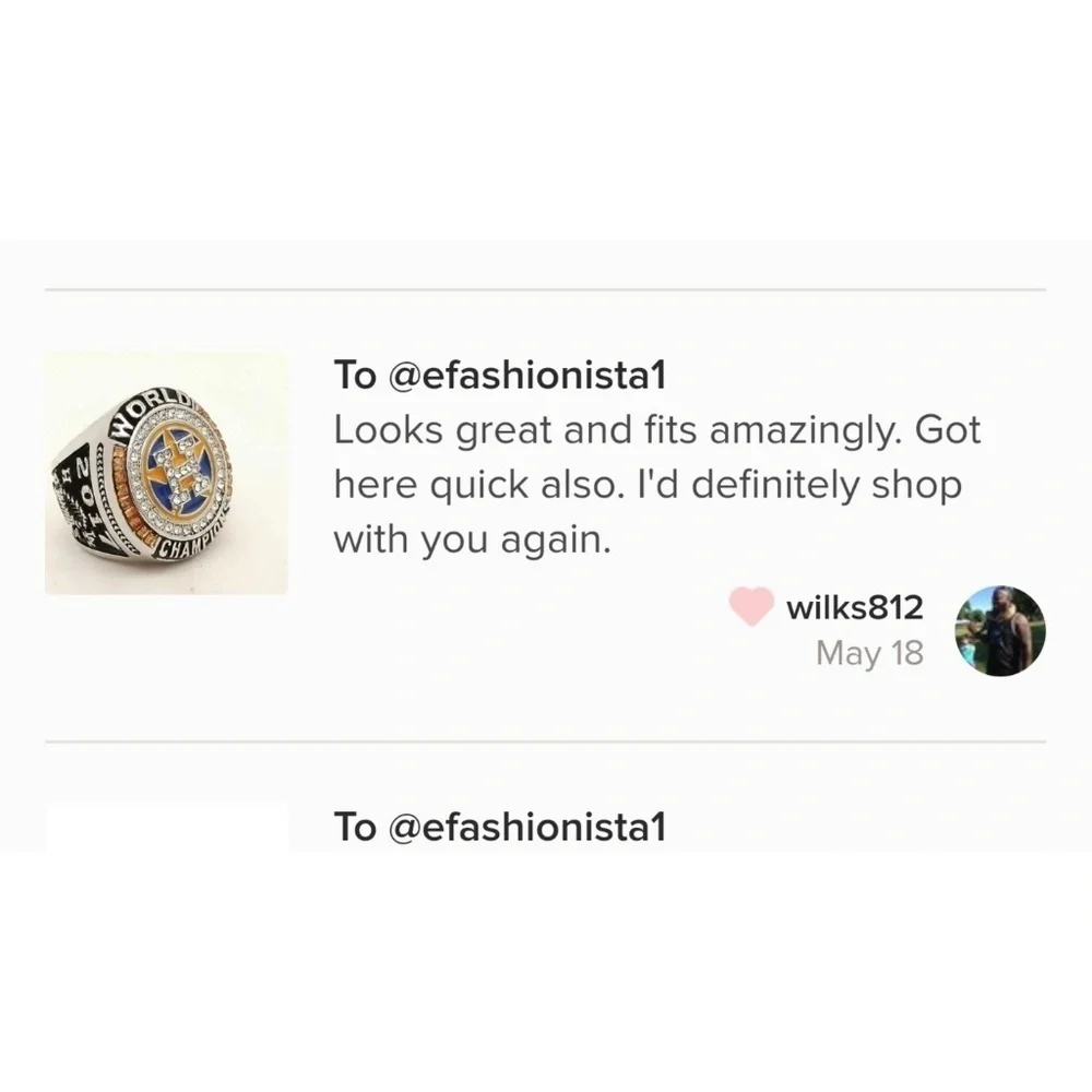 Houston Astros Ring 2017‎ Fan Edition Champ Ring